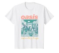 Oasis - Definitely Maybe Pink Camiseta, Niños, Blanco, 6 años