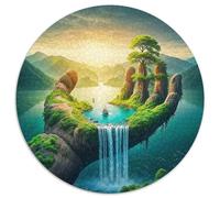 Oasis Fantasía Rompecabezas Redondo 1000p Adultos-Niños El mar Circular Puzzle Niños: Aliviar Estrés Kinder Können Es Nicht Machen Hombres 1000pcs (67.5x67.5cm)