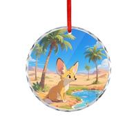Oasis Fennec Fox - Accesorios para coche, colgantes de espejo retrovisor con estampado de zorro, adecuados para decorar árboles de Navidad, oficinas, chimeneas, interiores de automóviles o cualquier