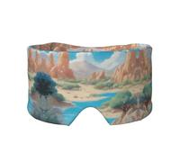 Oasis in The Desert Print - Orejeras para dormir - Bloquea la luz, ajustable, ideal para viajes, meditación y yoga