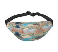 Oasis in the Desert - Riñonera grande para niños, bolsa cruzada de viaje, adecuada para disfrutar de deportes, correr, ciclismo, viajes, pesca