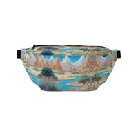 Oasis in the desert - Riñonera versátil para correr, ligera, transpirable y ajustable para viajes, ciclismo y uso diario