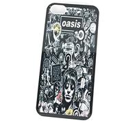 Oasis Montage impresión Liam Noel Gallagher (iPhone 5/5S Negro Plástico Duro Funda/Cubierta