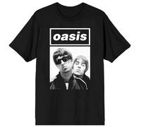 Oasis Noel and Liam - Camiseta con Foto en Caja, Color Negro, Negro, M