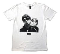 Oasis Noel and Liam Square - Camiseta con Foto, Blanco, Medium