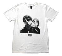 Oasis 'Noel & Liam Square Photo' (Blanco) Camiseta - ¡NUEVO Y OFICIAL