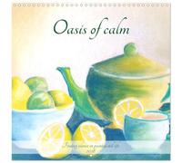 Oasis of Calm - Finding Silence in painted still life (Wall Calendar 2026 12" x 24" / 30 x 60 cm (abierto)) CALVENDO 12 Month Wall Calendar