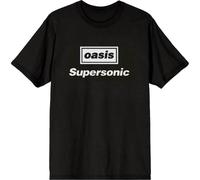 Oasis 'Supersonic Title' (Negro) Camiseta - ¡NUEVO Y OFICIAL