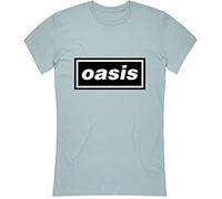 Oasis Camiseta entallada Decca Logo Mujer XXL Azul - Nuevo y oficial
