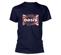 Oasis 'Union Jack' (Azul) Camiseta - ¡NUEVO Y OFICIAL