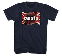 Oasis - Union Jack Logo - Americano Classics - Adulto Camiseta Manga Corta