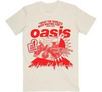 Oasis 'What The World's Been Waiting For' (Natural) Camiseta - ¡NUEVO Y OFICIAL