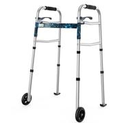 OasisSpace Andador plegable compacto, con liberación de gatillo y ruedas de 5 pulgadas para personas mayores [accesorios incluidos] estrecho y ligero soporta hasta 350 libras
