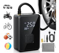 Oasser Compresor Aire Portatil Pequeño 150PSI 4000mAh | Recargable Tipo-C, 4 Modos Preestablecidos Luz LED Parada Automática Bolsa Almacenamiento para Coche Moto Bicicleta Pelota