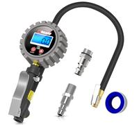 Oasser Manómetro Presión Digital 0-18bar Inflador Neumáticos para Compresor Medidor Profesional Portátil para Coche Moto Bicicleta y Camión 0-255psi P5