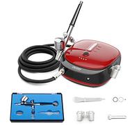 Oasser Mini Kit Aerógrafo con Compresor Portable Profesional Airbrush con Doble Acción 1000mAh Batería de Litio Recargable Juego de Pistola con Compresor para Pintura Artística Uña