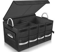 Oasser Organizador del maletero impermeable, bolsa de almacenamiento, plegable, duradera, 1680D, con múltiples bolsillos, asa de aleación de aluminio, E3