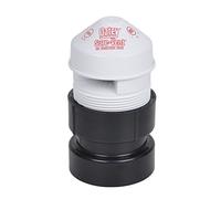 Oatey 3875339019 Sure-Vent - Válvula de admisión de aire de 3.8 cm - 5.1 cm. 160 ramas, capacidad DFU de 24 pilas con adaptador recto ABS Schedule 40, negro