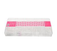 OATIPHO 1 Caja Uñas Postizas Transparentes Forma Trapezoidal con Cobertura Total y Media Puntas para Extensión y Reparación Diseño Ataúd Liso para Bodas y Eventos