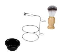 OATIPHO 1 Juego Juego De Soporte De Pincel De Afeitar Hombres Bol Kit De Brocha y Cuenco De Afeitar Tazón De Afeitar Barba Limpieza Masculino Aseo Para Limpiador De Barba Acero Inoxidable