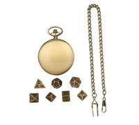 OATIPHO 1 Juego Reloj De Bolsillo De Moda Retro Dados De Números Mini Dados Suministros para Juegos De Dados Juego De Mesa Dados Reloj De Bolsillo con Dados Estuche De Dados Pequeño Metal