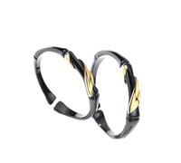 OATIPHO 1 Par Anillos De Pareja Creativos Anillo Abierto Bamboo Decorativo Para Enamorados