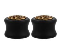 OATIPHO 1 Par Expansión De Hongos Óseos Dilatadores De Oreja Tapones Guígues De Oído Reutilizables Adornos Para Las Orejas Camilla De Medidores De Oreja Expansores De Oído Coffee Madera