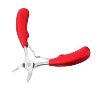 OATIPHO 1 Pieza cortauñas cortador de cutículas de uñas pinza de manicura portátil cortadores de uñas mortajero de uñas pinza para uñas de los pies cortaúñas curvo Acero inoxidable rojo