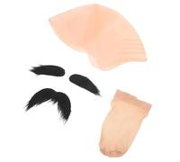 OATIPHO 1 Set Gorra Calva Realista con Bigote Accesorio de Disfraz para Teatro, Fiestas y Cosplay, para Hombres y Mujeres