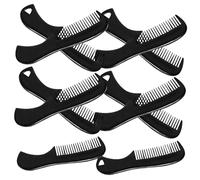 OATIPHO 10 Peines para Barba para Hombres, Compactos y Portátiles, de Plástico Negro, Mini Peine para Bigote Dientes Finos Adecuado Aseo Diario