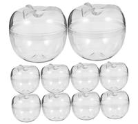 OATIPHO 10 Piezas Cajas de Almacenamiento Forma de Manzana Transparentes para y de Navidad para Bodas y Fiestas Caja de Almacenamiento Creativa para Postres y