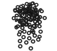 OATIPHO 100 Cuentas Espaciadoras de Silicona Negras para Pulseras y Collares, Anillos de Silicona de 7 Mm Antideslizantes para Manualidades y Fabricación de Joyas DIY