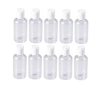 OATIPHO 10piezas Botellas Viaje Rellenables Champú Loción Abrir Cerrar Fácil Pequeño Equipaje Bolso Mochila Bolsa Champú Gel Loción Tónico Protector Solar