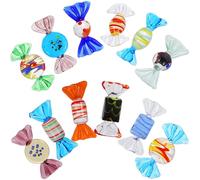 OATIPHO 12 Adornos de Dulces de Vidrio Artesanales, Escultura Abstracta Variada, Decoración de Escritorio para Hogar, 12 Piezas de Cristal Colorido, Manualidades y Arte Varios estilos