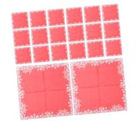 OATIPHO 120piezas Pañuelos De Papel Navideños Para Fiestas De Servilletas Desechables Copos De Decoración De Cena De Navidad Pañuelos Rojos Para Fiestas De Temporada