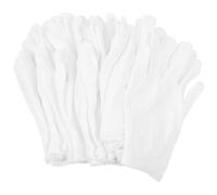 OATIPHO 12pares Unidades Guantes Algodón Blanco Transpirables y Cómodos Perfectos Para Doméstico y Colección