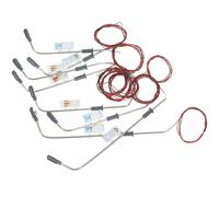 OATIPHO 15 Farolas Modelo a Escala LED Metalizadas, Miniaturas para Trenes y Maquetas, Color Metálico, Luz Fría, 3 Tamaños (1/100, 1/150, 1/200), Decoración para Maquetas y Modelismo