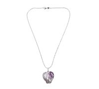 OATIPHO 1pieza Collar De Cristal Natural Diseño Forma De Corazón Joyería De Moda Para Mujer Para Graduaciones y Fiestas Amuleto De Sabiduría y Protección