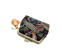 OATIPHO 1pieza Monedero Doble Capa Vintage Borlas para Mujeres Bolsa De Almacenamiento De Moda para Cambios y Pequeños Artículos
