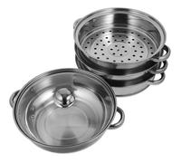 OATIPHO 1pieza Olla para Cocinar al Vapor de Acero Inoxidable Multifuncional con Tapa para Vaporera y Cacerola Cocina Doméstica