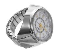 OATIPHO 1pieza Reloj Anillo Digital Para Mujer y Hombre Mini Reloj De Pulgar De Estilo Elegante Color Plata Accesorio De Joyería Funcional Números Para Ver La Hora Sin Sacar El Teléfono