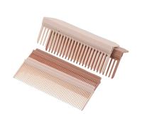 OATIPHO 2 Peines Alisadores de Cabello de Material Carbono Resistentes al Calor, Cepillos para Alisado sin Enredos, Herramienta Portátil para Peinado Diario Hogar