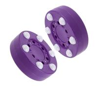 OATIPHO 2 Piezas Disco de Hockey sobre Patines para Entrenamiento Competitivo Garaje, Diseño de 6 Bolas, Tamaño Oficial, Material PP, Color Púrpura, Ligero y Silencioso