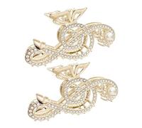 OATIPHO 2 Piezas Horquilla De Nota Musical Accesorios Para El Cabello Para Mujeres Pinza De Pelo Clips De Garra Clips De Garra De Metal Para Cabello Grueso Plata Aleación