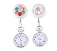 OATIPHO 2 Piezas Mesa De Médico y Enfermera Relojes De Bolsillo Alfiler Relojes De Enfermera Clip Modernos para Pruebas para Médicos y Estudiantes