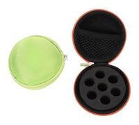 OATIPHO 2 Piezas Organizador Portátil para Aceites Esenciales Compartimentos Estuche Protector EVA Viaje Bolsa Almacenamiento Botellas Verde y Naranja