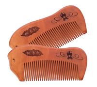 OATIPHO 2 Piezas Peine De Madera De Durazno Peine Desenredante Para Cabello Rizado Herramienta De Peinado Portátil Para Mujeres Para Raya Para Cabello Mojado