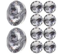 OATIPHO 20 Botones Decorativos de Cristal para Tapicería de Muebles Tachuelas para Sofá y Cabeceros Plateados Diseño de Flor de Bauhinia Ideales para Manualidades y Reparación de