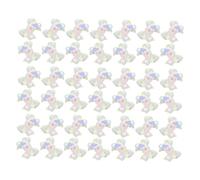 OATIPHO 200 Piezas Bowknot Nail Art Charms Iridescent Resin Flatback Nail Accessories For Women Teens DIY Christmas Halloween Wedding Manicure Decoration