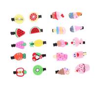 OATIPHO 20piezas Pinzas De Frutas Para Niñas Helado Decorativas y Ligeras Accesorios Cabello Kawaii